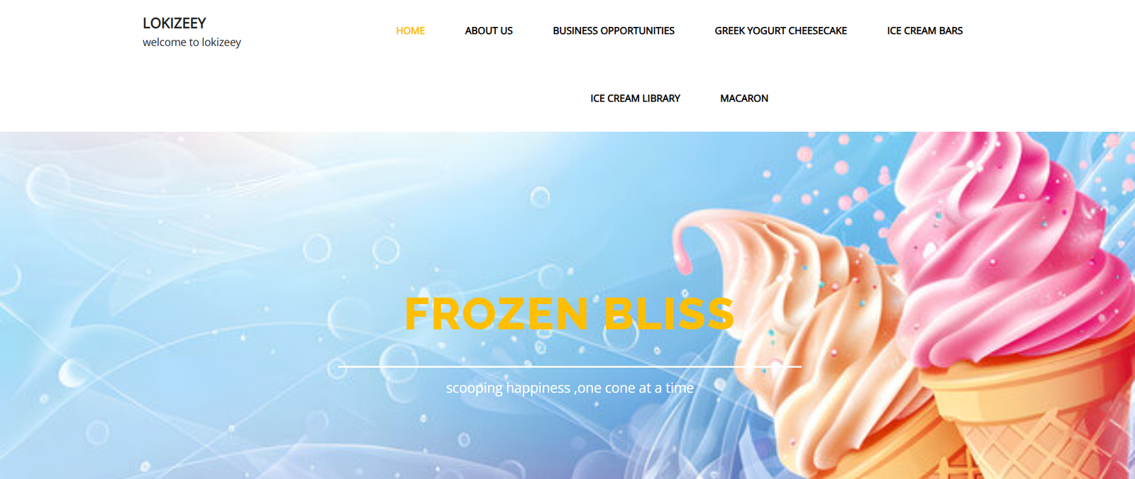 Ice Cream Website